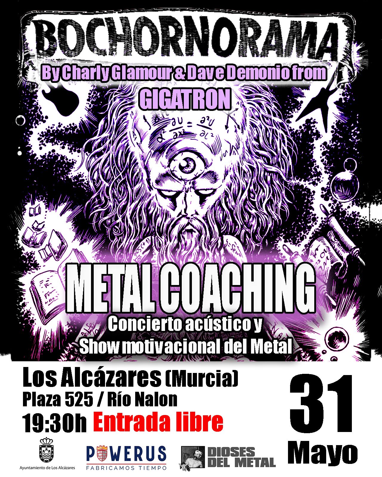 Cartel Bochornorama – Metal Coaching, concierto acústico y show motivacional