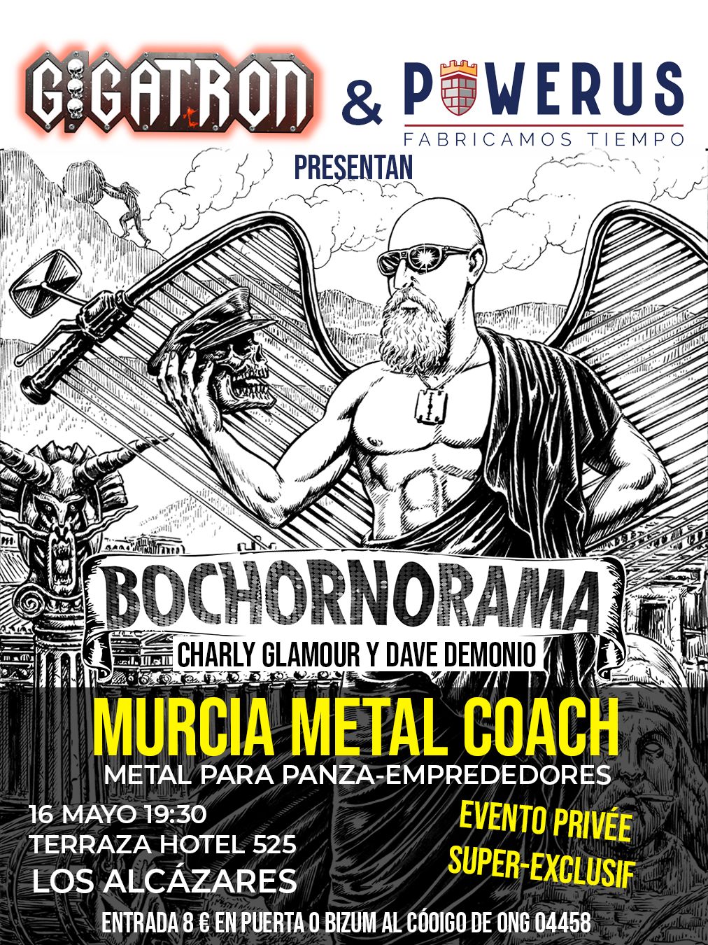 Cartel Bochornorama – Metal Coaching, concierto acústico y show motivacional